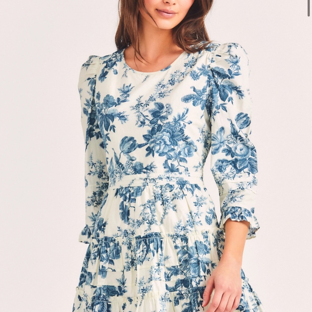 LoveShackFancy Lienzo Mini Dress